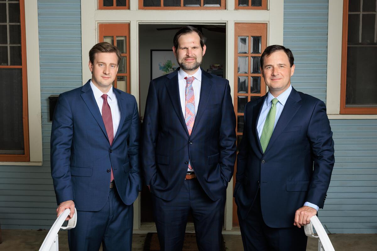 Gergen, Hale, & Campbell LLP attorneys photographed on-site at their Austin office